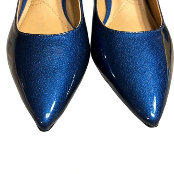 NIB J.Renee shoes,women Slingback,Shayenne NavyPearl,chunky heel,glam,prom,shine - Picture 12 of 14